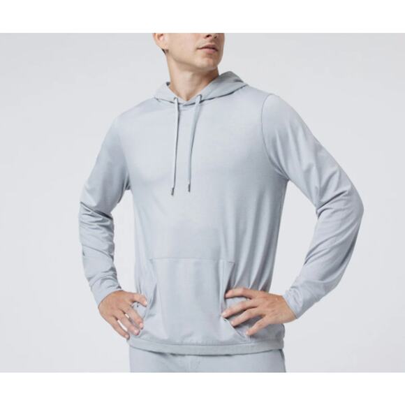 Vuori Sunday Element Hoodie Men S Gray Platinum Heather Athletic Performance - Picture 1 of 12